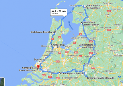 rondreis in Nederland, langs 7 jachthavens