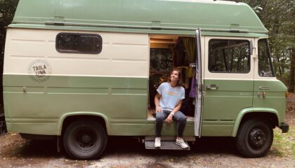 Camperbus Columbus met Mel