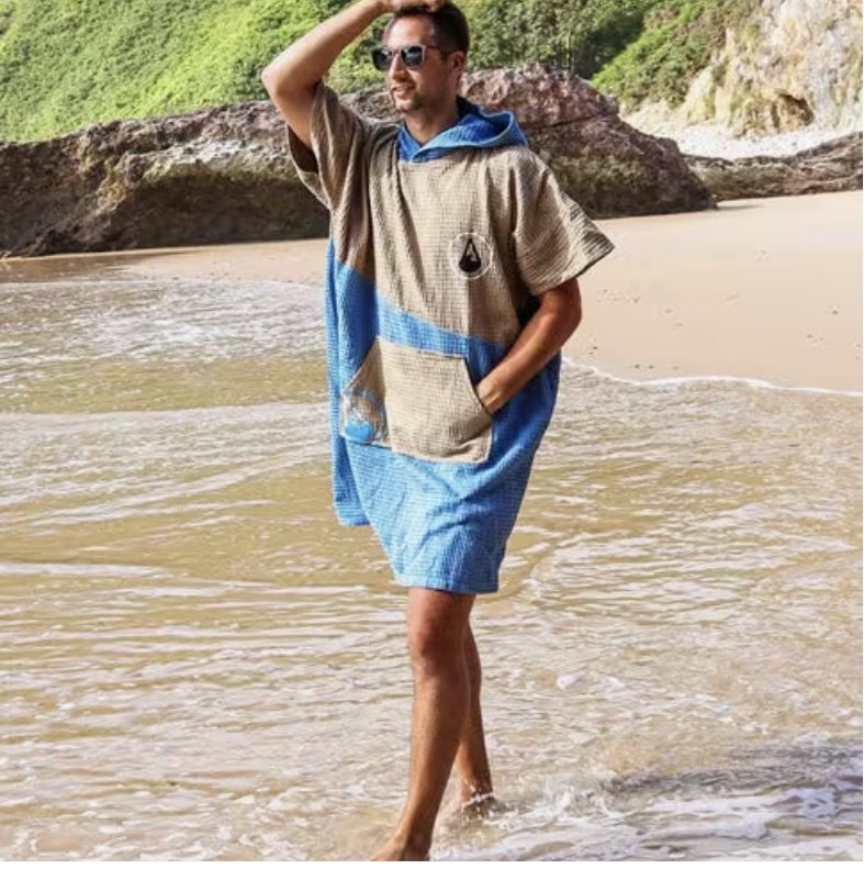 WAVE Hawaii Surf Poncho Katoen voor Surfen, Strand & Zwembad